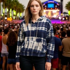 Ginger g  Tie dye Lightweight Pullover Hoodie With Kangaroo Pocket